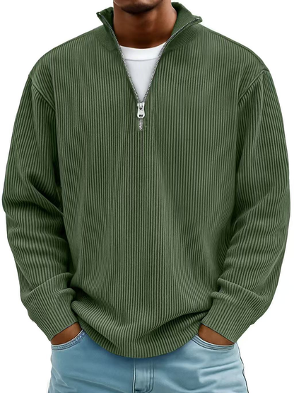 Tulliano - Maglione Moderno Mezza Zip Uomo
