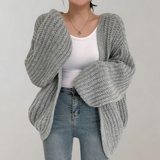 Paola - Cardigan Donna in Maglia Spessa a Vestibilità Ampia