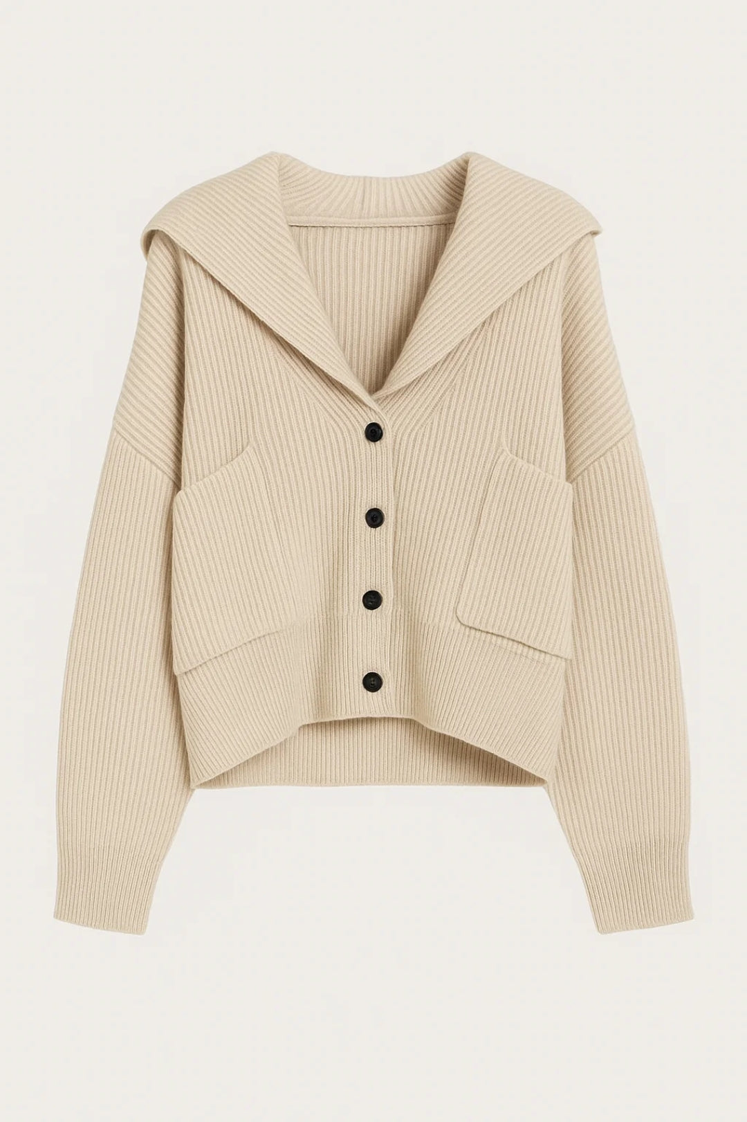 Ester – Cardigan Corto Con Bottoni E Collo Ampio