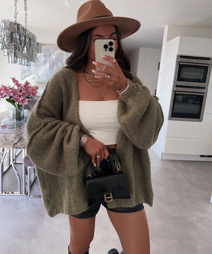 Hazel - Cardigan Verde da Donna