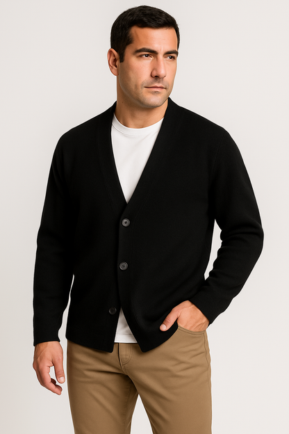 Isidoro - Cardigan Uomo Elegante Versatile Rifinito