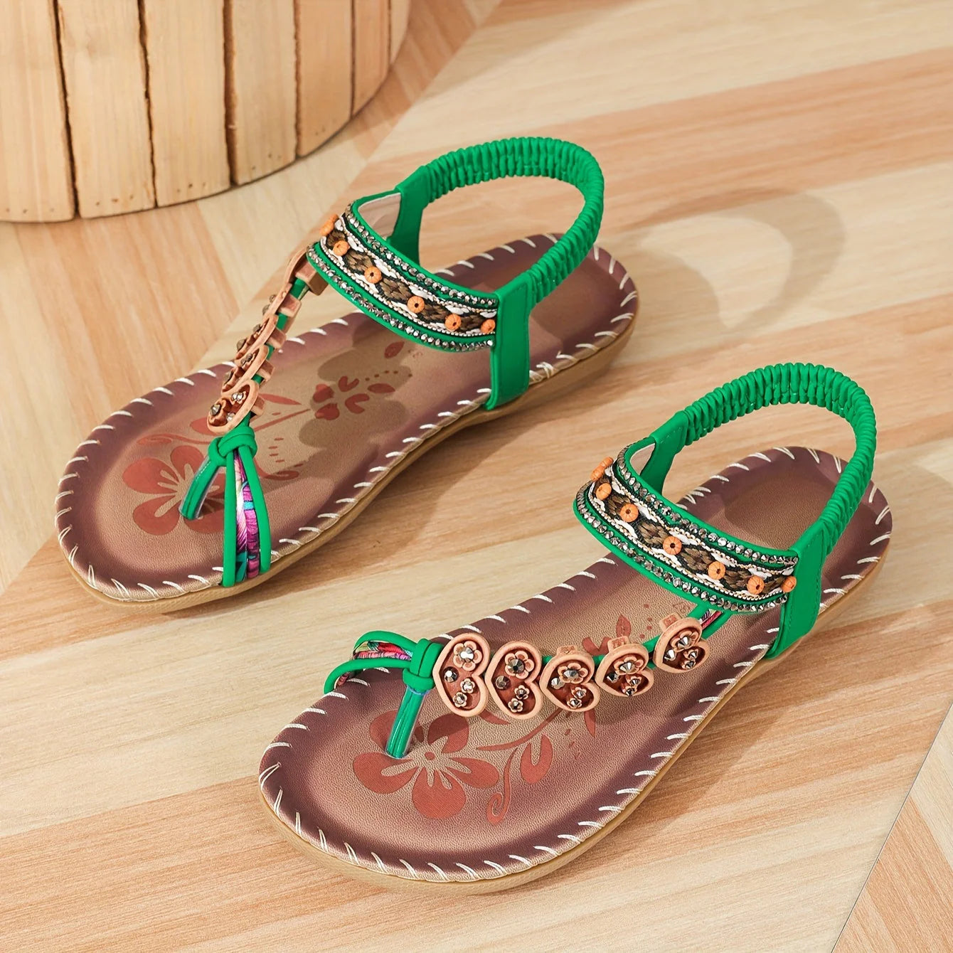 Carlotta - Sandali ortopedici confortevoli Verde