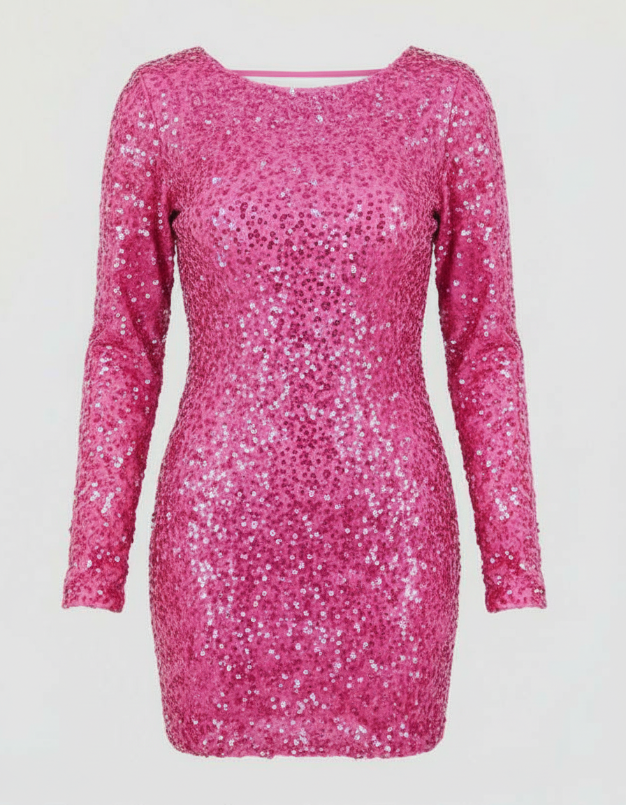 Julietta - Mini Abito Paillettes Schiena Scoperta Donna