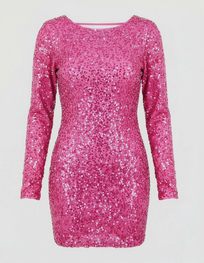 Julietta - Mini Abito Paillettes Schiena Scoperta Donna