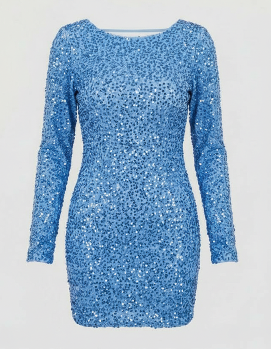 Julietta - Mini Abito Paillettes Schiena Scoperta Donna