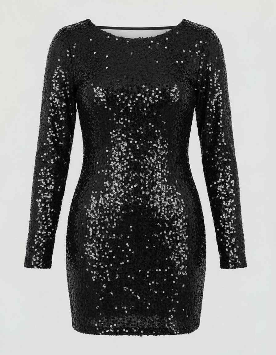 Julietta - Mini Abito Paillettes Schiena Scoperta Donna