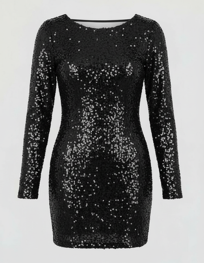 Julietta - Mini Abito Paillettes Schiena Scoperta Donna