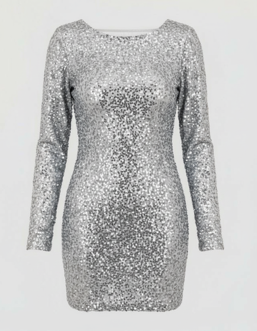 Julietta - Mini Abito Paillettes Schiena Scoperta Donna
