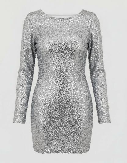 Julietta - Mini Abito Paillettes Schiena Scoperta Donna