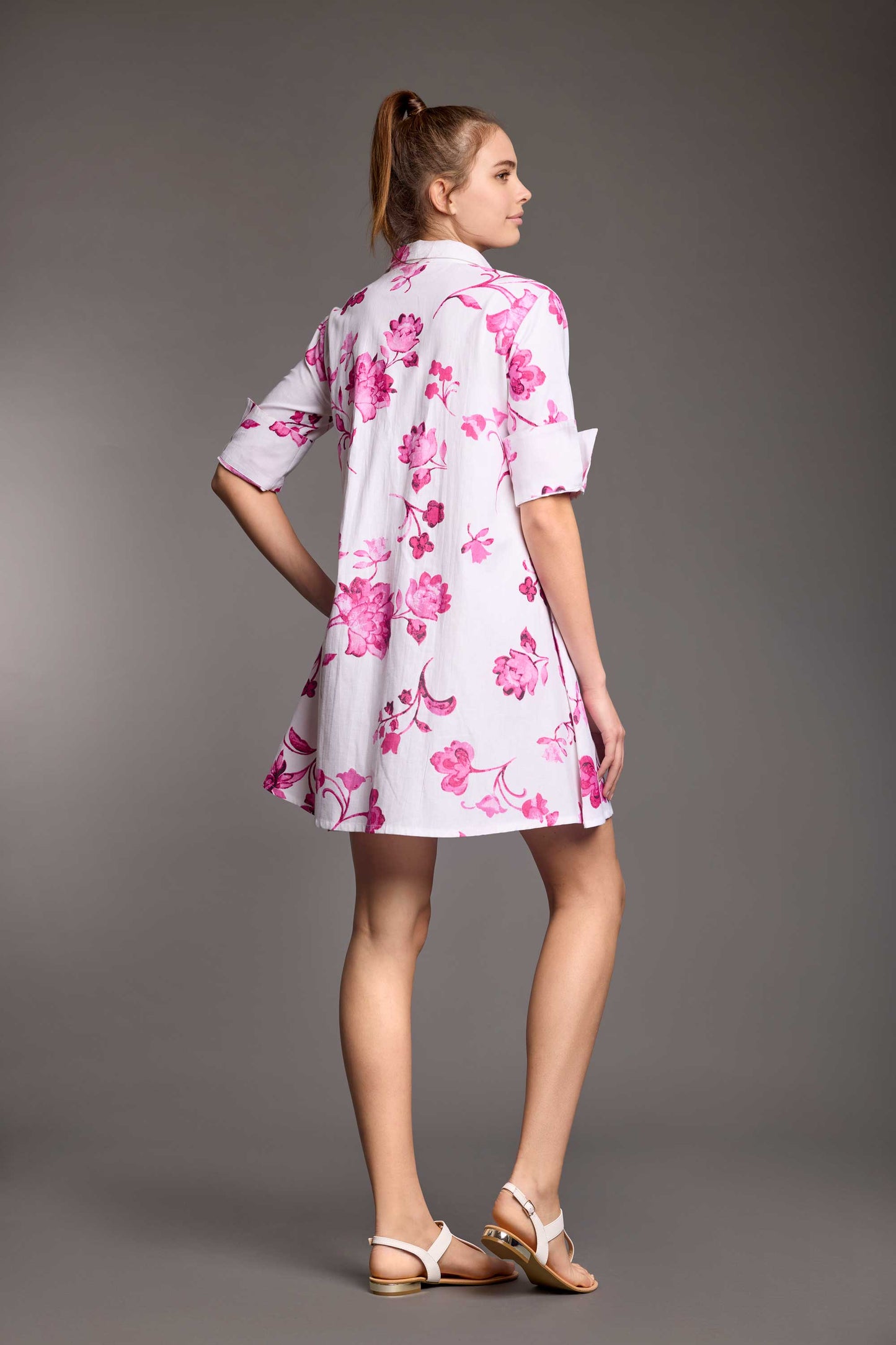 Caterina – Abito Camicia Lino Misto Stile Naturale 3