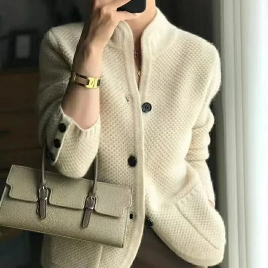 Catia – Maglione Donna in Lana Grossa Invernale Beige