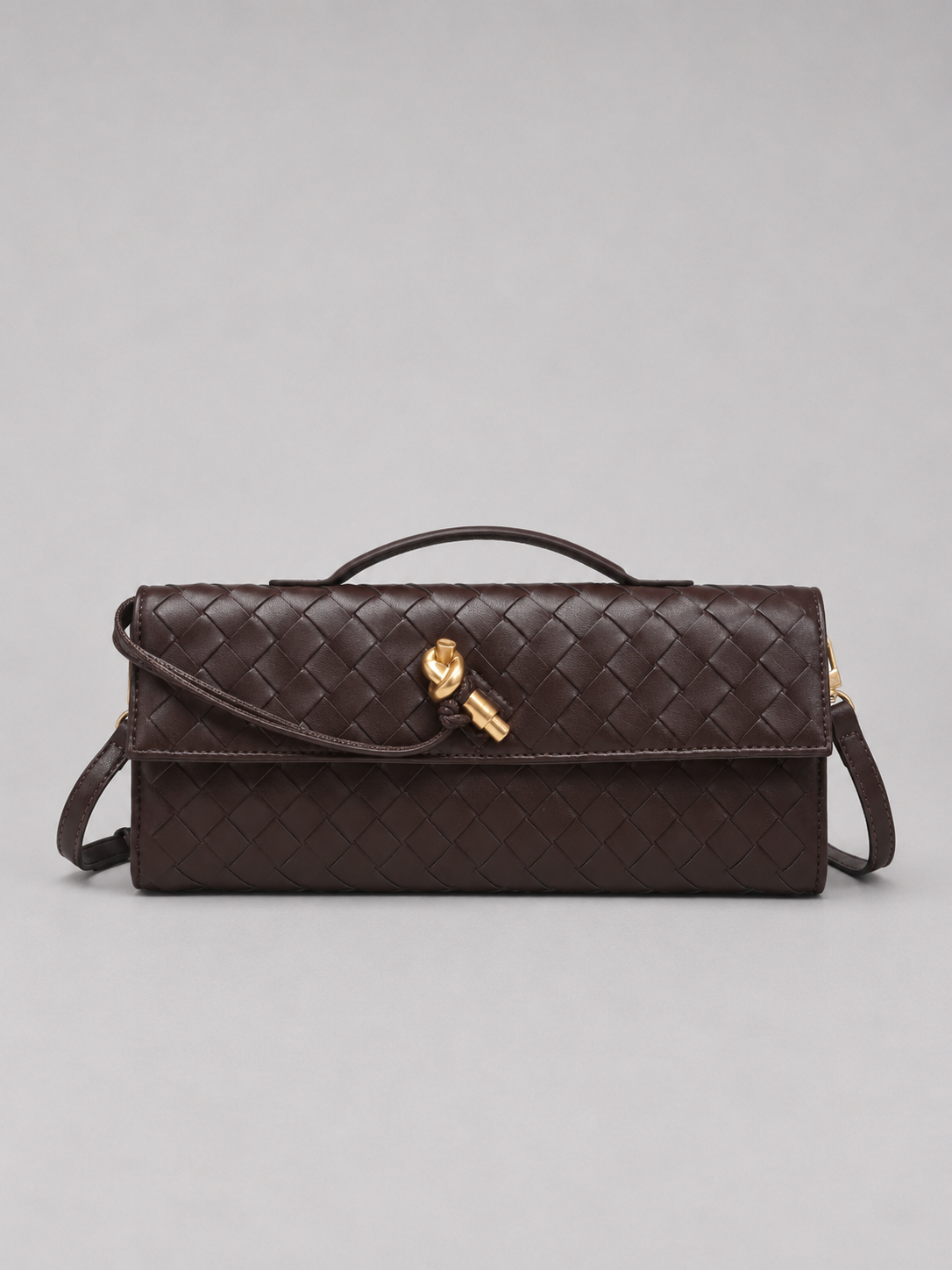 Anita - Clutch Donna Elegante Effetto Pelle Intrecciata