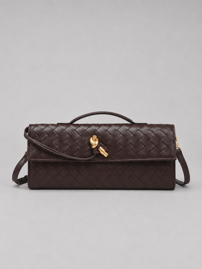 Anita - Clutch Donna Elegante Effetto Pelle Intrecciata