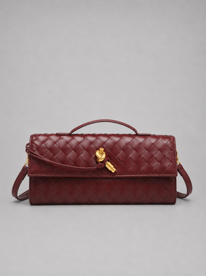 Anita - Clutch Donna Elegante Effetto Pelle Intrecciata