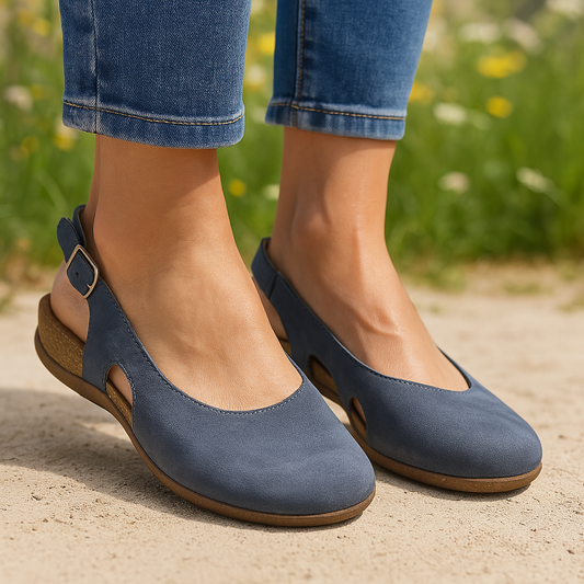 Miriam - Scarpe donna flat slingback punta chiusa eleganti