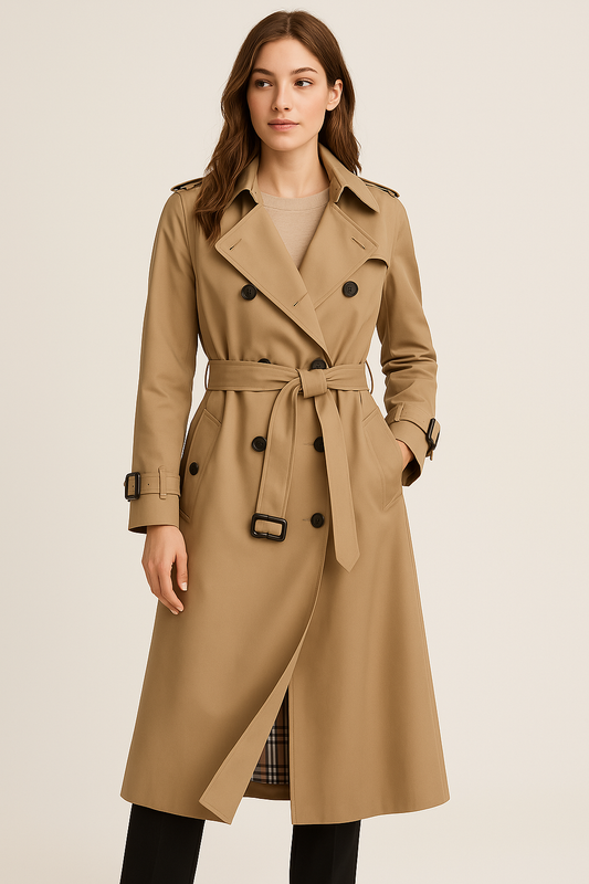 Simona - Trench Doppiopetto da Donna Outerwear Classico ed Elegante
