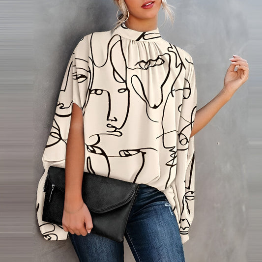 Cinzia – Blusa Donna Elegante Unica e Raffinata Albicocca