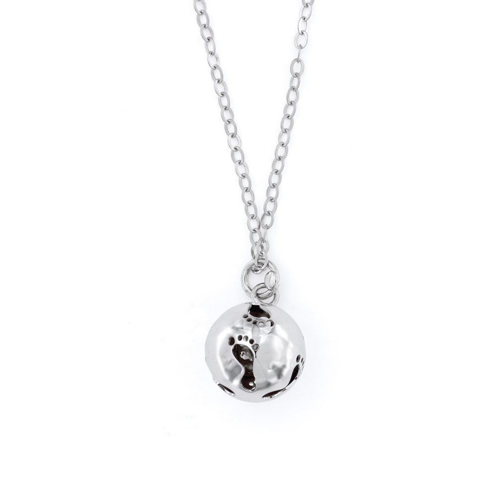 Liviana – Chiama Angeli in Argento con Piedini e Ciondolo Sonoro