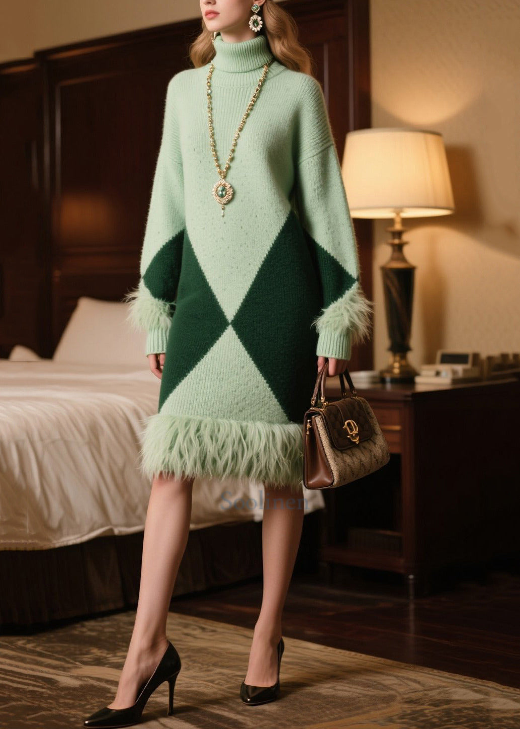 Ippolita - Abito Donna Invernale Collo Alto Elegante