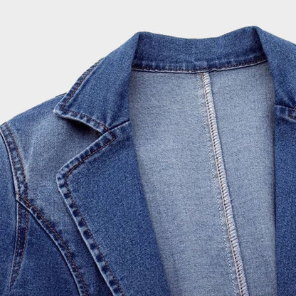 Bianca – Blazer Donna Autunnale in Denim Sartoriale