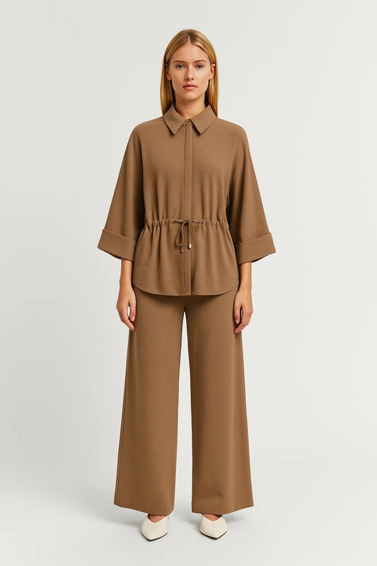 Isotta - Completo Camicia e Pantaloni Ampi Elegante