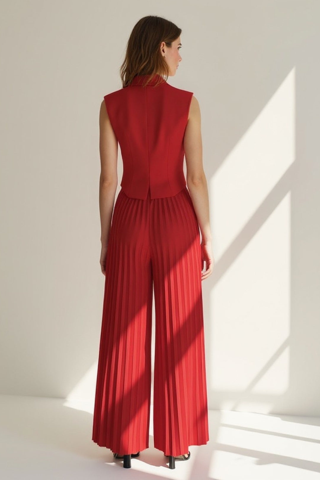 Isotta – Completo Elegante Con Gilet Sartoriale E Pantaloni Plissé