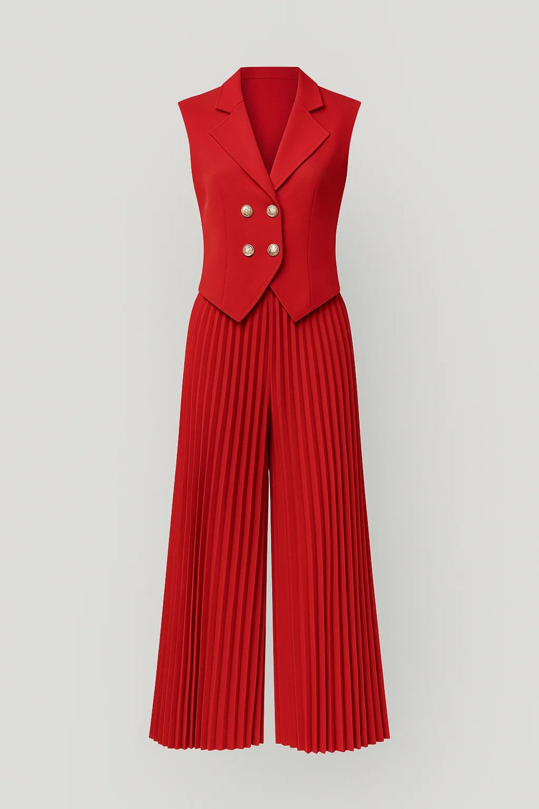 Isotta – Completo Elegante Con Gilet Sartoriale E Pantaloni Plissé