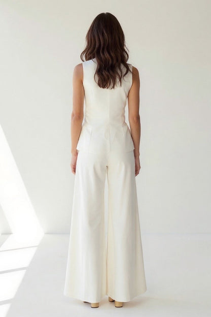 Iolanda – Completo Senza Maniche Con Pantaloni A Gamba Larga Di Classe