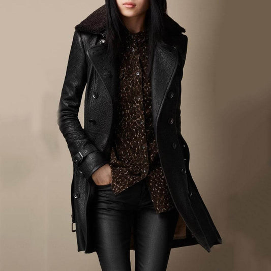 Costanza – Giacca Donna Elegante in Ecopelle Moderna Nero