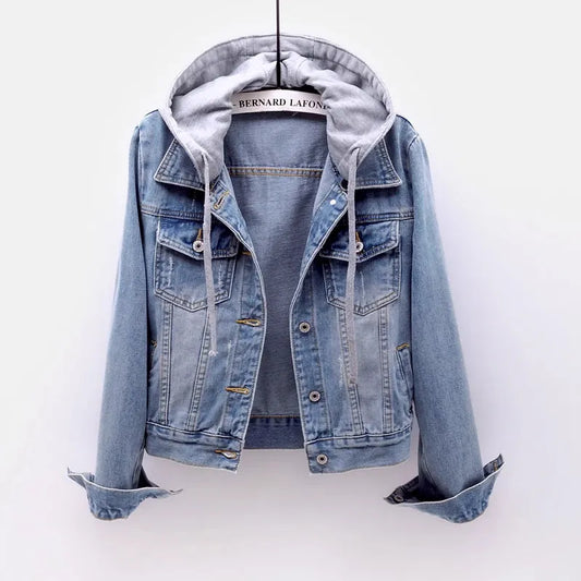 Crescenza – Giacca di Jeans Donna Blu Classica Azzurro chiaro
