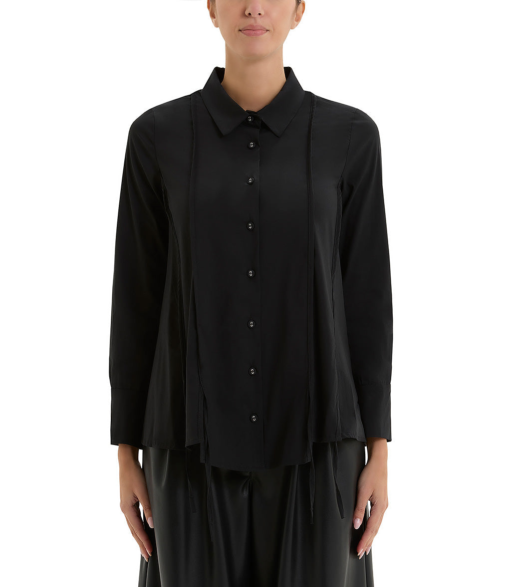 Alberta - Camicia Nera Essenziale Donna