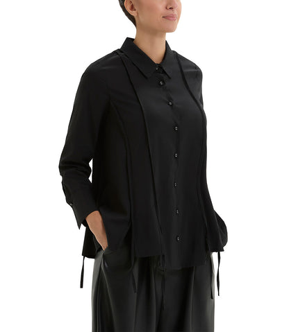 Alberta - Camicia Nera Essenziale Donna