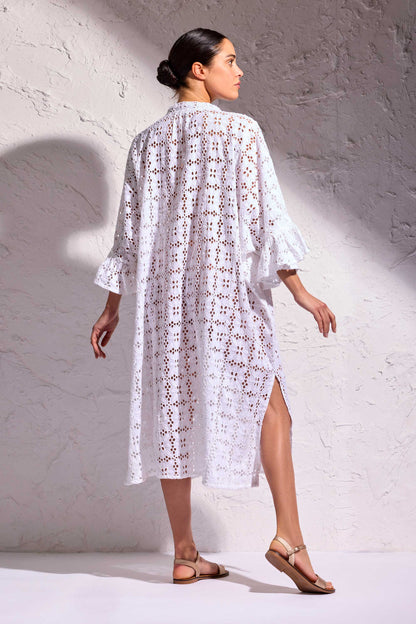 Quinara - Abito Pizzo Pregiato Dora Donna Elegante Romantico
