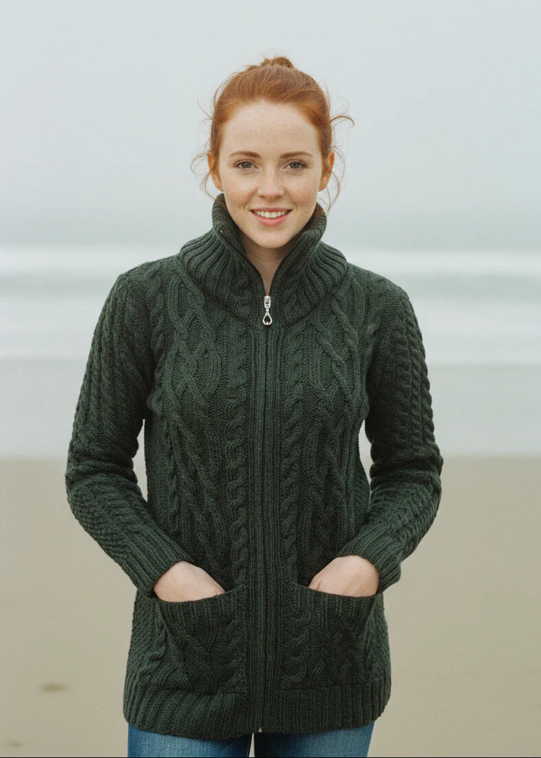Anselma - Cardigan Claddagh con Zip
