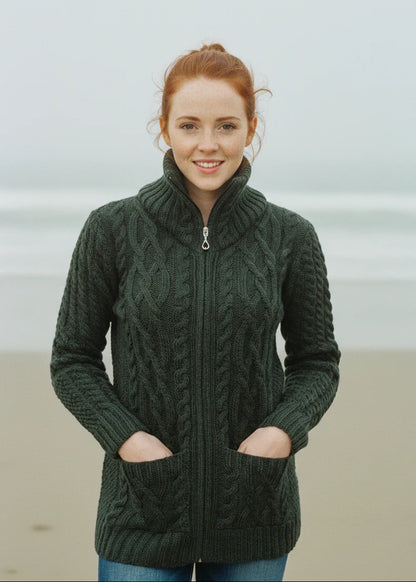 Anselma - Cardigan Claddagh con Zip