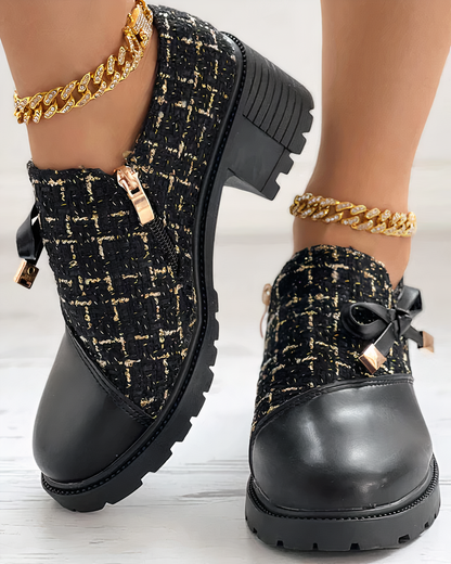 Cristina – Pumps Con Tacco Largo E Punta Aperta Dal Design Moderno