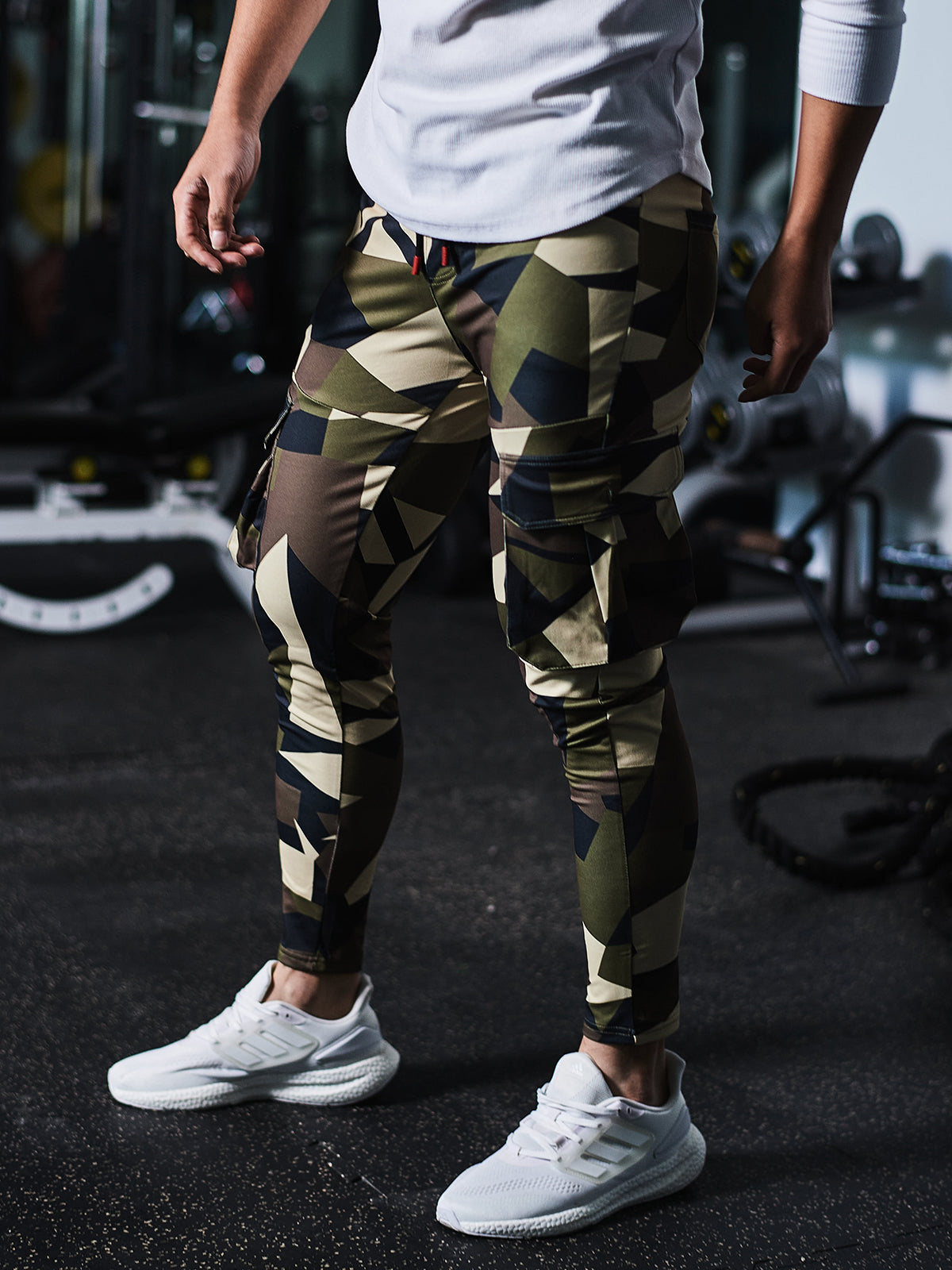 Remigi - Cargo Jogger Uomo Stampa Check Essential Moderno