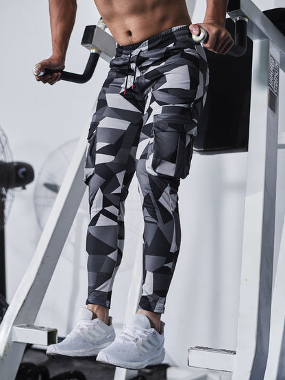 Remigi - Cargo Jogger Uomo Stampa Check Essential Moderno