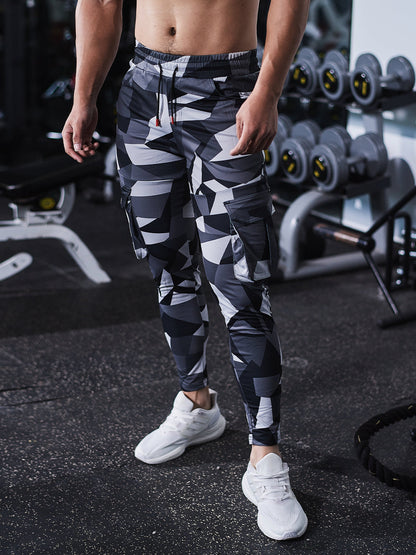 Remigi - Cargo Jogger Uomo Stampa Check Essential Moderno