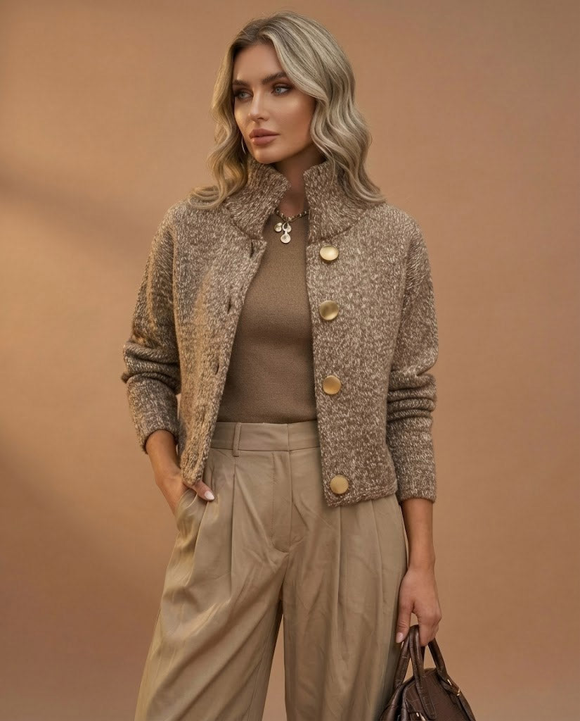 Raffaela - Giacca Elegante Testurizzata Con Grandi Bottoni