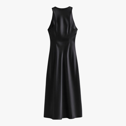 Rosatea - Abito Midi Donna Scollo Drappeggiato Ombra