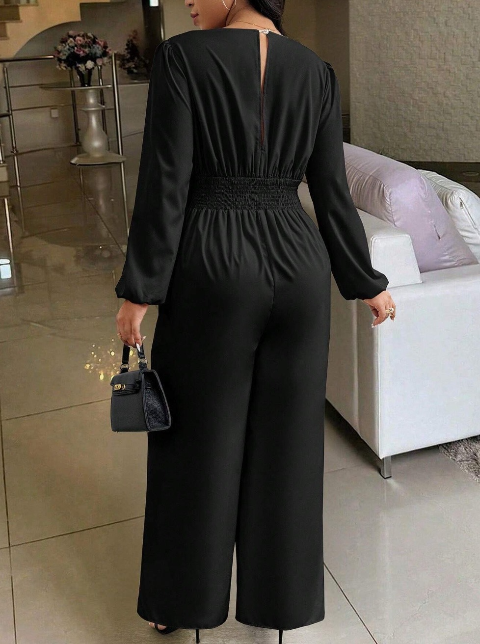 Grazia - Tuta Casual Scollo V Arricciatura Taglie Comode