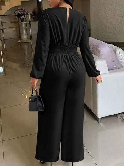 Grazia - Tuta Casual Scollo V Arricciatura Taglie Comode