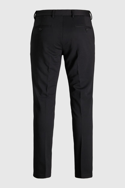 Lamberto - Pantaloni Uomo Neri Eleganti Stile Formale Casual