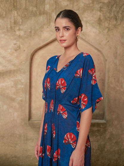 Emma - Abito Maxi Donna Indigo Fit & Flare