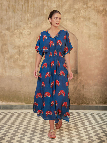 Emma - Abito Maxi Donna Indigo Fit & Flare