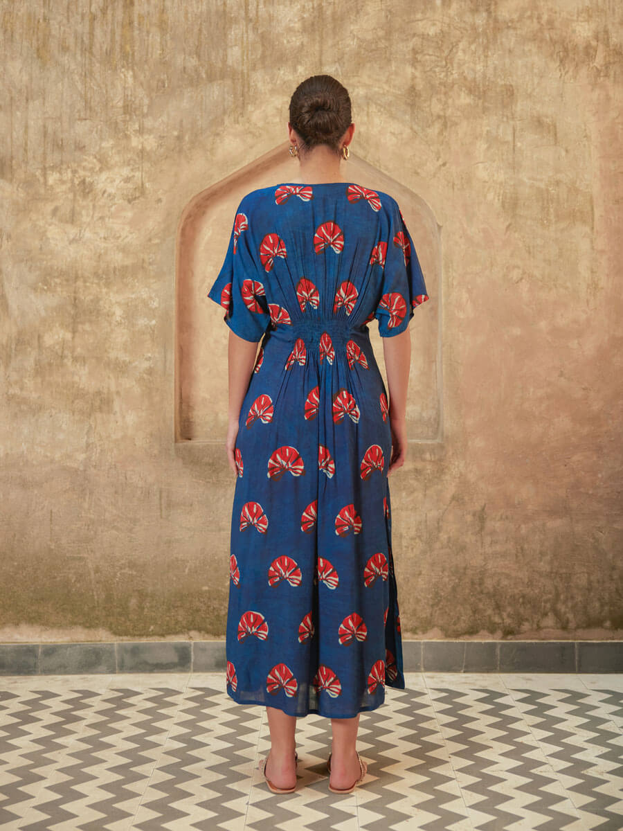 Emma - Abito Maxi Donna Indigo Fit & Flare