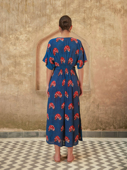Emma - Abito Maxi Donna Indigo Fit & Flare