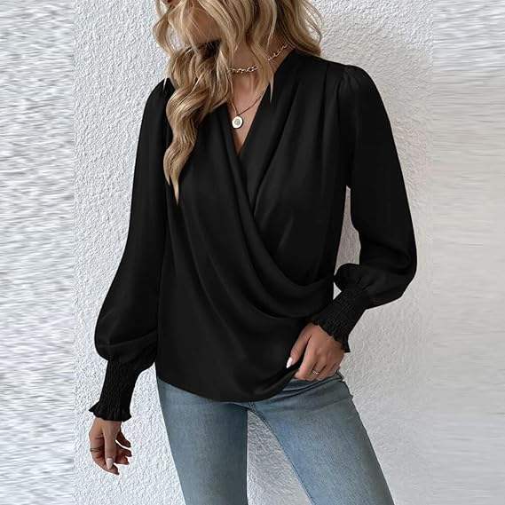 Diana - Elegante Blusa Formale Premium Nero