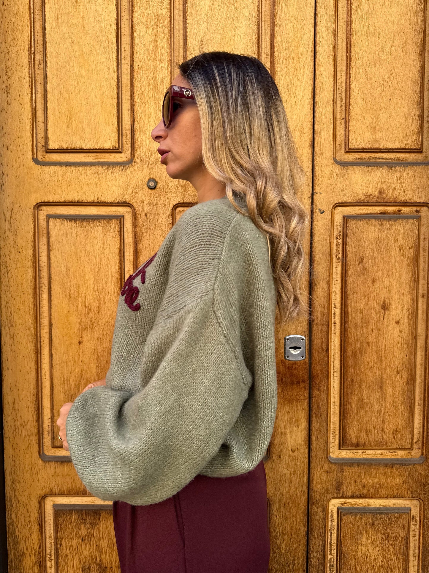 Turrita - Maglione Donna No Vabbè Menta Casual